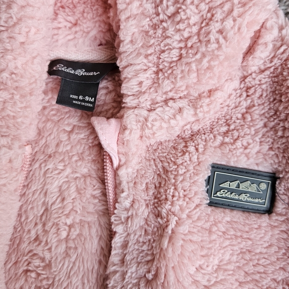 NWOT, Eddie Bauer Pink Fleece 6-9 Month One Piece - Picture 5 of 5
